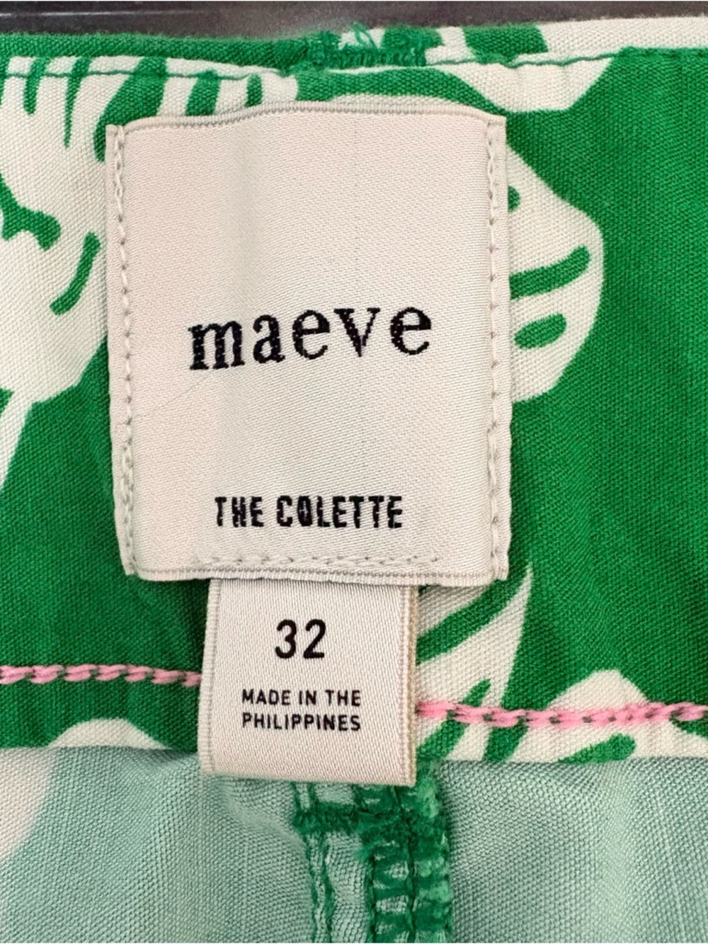 Maeve Emerald Green Floral Wide-Leg Pants with White Print - Picture 7 of 9